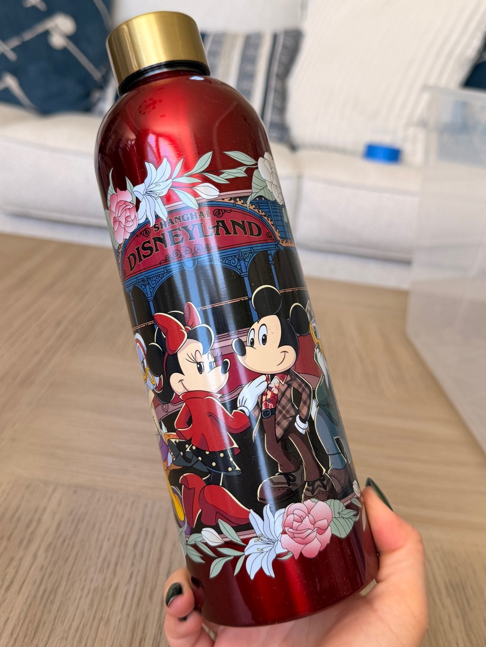 Mickey&Friends Modern Shanghai Collection Mickey &Minnie Mouse Metal Tumbler NWT